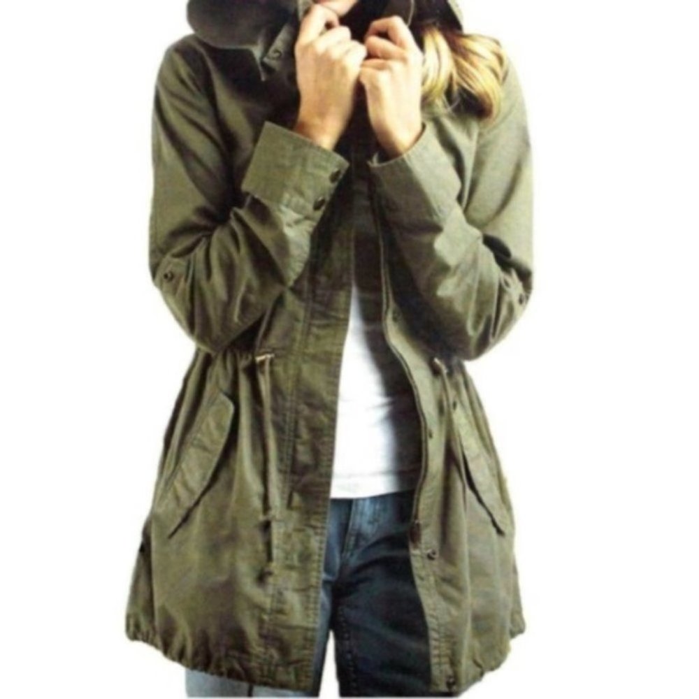 Olive Parka Jacket - Picture 2 of 4